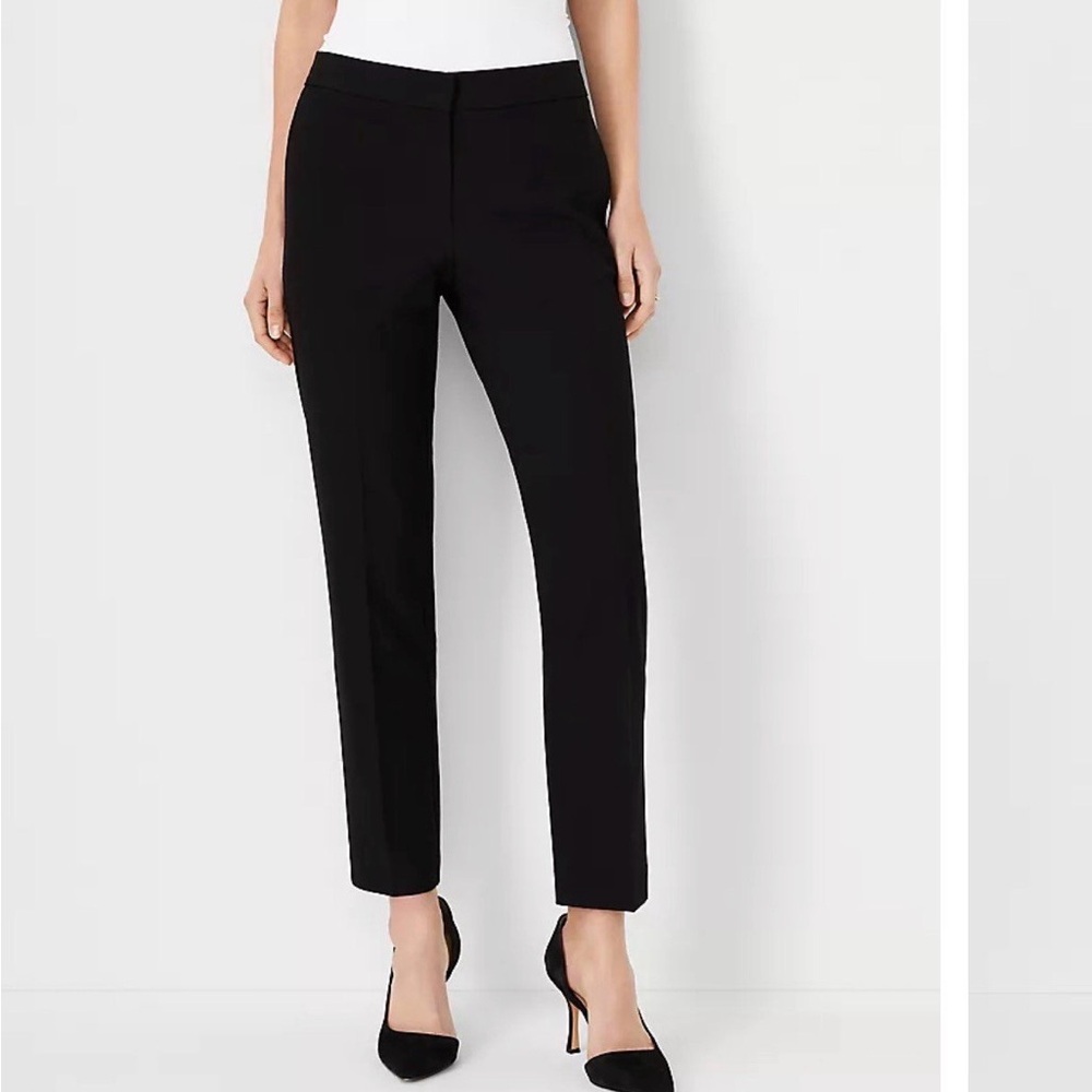 Ann Taylor Black Ankle Cropped Dress Pants
